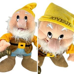 Disneyland Paris Joyeux (Happy) Dwarf Plush 11" Toy Doll Snow White France RARE